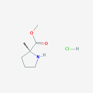 molecular formula C7H14ClNO2 B1456945 Methyl (2s)-2-methylpyrrolidine-2-carboxylate hydrochloride CAS No. 220060-08-2