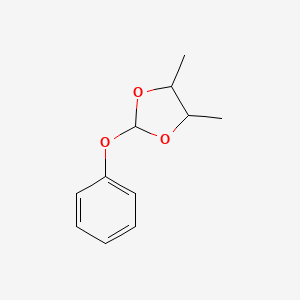 molecular formula C11H14O3 B14569486 4,5-Dimethyl-2-phenoxy-1,3-dioxolane CAS No. 61562-10-5