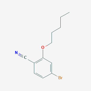 molecular formula C12H14BrNO B1456949 4-Bromo-2-(pentyloxy)benzonitrile CAS No. 1191055-82-9