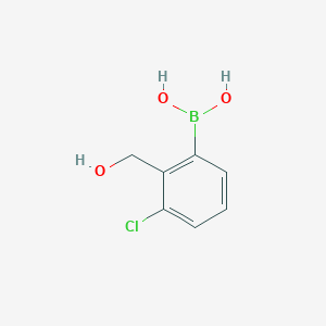 molecular formula C7H8BClO3 B1456955 3-氯-2-羟甲基苯硼酸 CAS No. 1451393-57-9