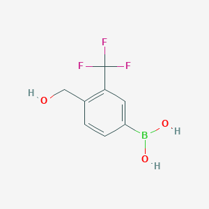 molecular formula C8H8BF3O3 B1456956 4-(Hydroxymethyl)-3-(trifluoromethyl)phenylboronic acid CAS No. 932390-39-1
