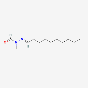 molecular formula C12H24N2O B14569563 Decanal, N-formyl-N-methylhydrazone CAS No. 61748-15-0