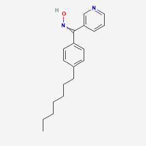 molecular formula C19H24N2O B14569578 N-[(4-Heptylphenyl)(pyridin-3-YL)methylidene]hydroxylamine CAS No. 61780-03-8