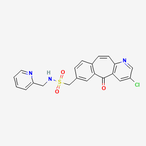 molecular formula C21H16ClN3O3S B1456961 1-(3-Chloro-5-oxo-5H-benzo[4,5]cyclohepta[1,2-b]pyridin-7-yl)-N-(pyridin-2-ylmethyl)methanesulfonamide CAS No. 1001917-35-6