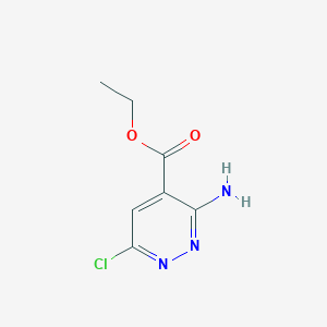 molecular formula C7H8ClN3O2 B1456964 Ethyl 3-amino-6-chloropyridazine-4-carboxylate CAS No. 1161847-32-0