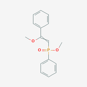 molecular formula C16H17O3P B14569651 Methyl (2-methoxy-2-phenylethenyl)phenylphosphinate CAS No. 61463-91-0