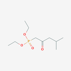 molecular formula C10H21O4P B14569658 Phosphonic acid, (4-methyl-2-oxopentyl)-, diethyl ester CAS No. 61501-24-4
