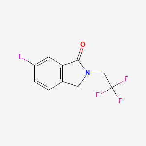 molecular formula C10H7F3INO B1456968 6-Iodo-2-(2,2,2-trifluoroethyl)-2,3-dihydroisoindol-1-one CAS No. 1228774-15-9