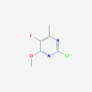 molecular formula C6H6ClFN2O B1456969 2-Chloro-5-fluoro-4-methoxy-6-methylpyrimidine CAS No. 1192479-35-8