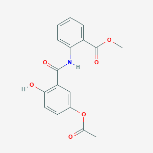 molecular formula C17H15NO6 B14569692 Methyl 2-[5-(acetyloxy)-2-hydroxybenzamido]benzoate CAS No. 61340-23-6