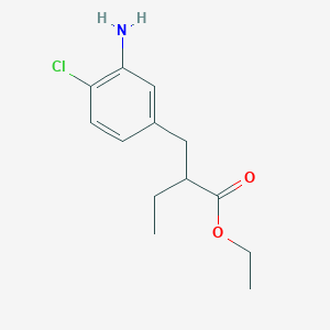 molecular formula C13H18ClNO2 B1456970 Ethyl 2-(3-amino-4-chlorobenzyl)butanoate CAS No. 1297549-34-8