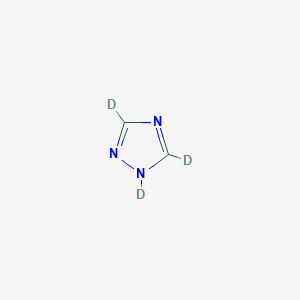 molecular formula C2H3N3 B1456972 1,2,4-Triazole-D3 CAS No. 43088-92-2