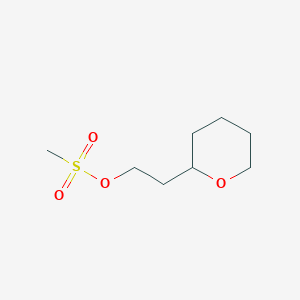 B1456973 2-(Oxan-2-yl)ethyl methanesulfonate CAS No. 133243-83-1