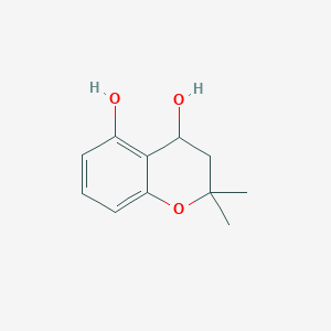 molecular formula C11H14O3 B1456976 2,2-dimethyl-3,4-dihydro-2H-1-benzopyran-4,5-diol CAS No. 100942-36-7