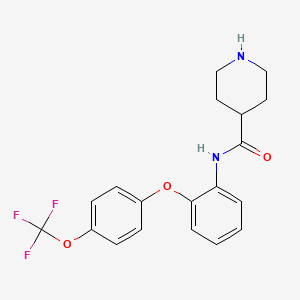 molecular formula C19H19F3N2O3 B1456981 N-(2-(4-(Trifluoromethoxy)phenoxy)phenyl)piperidine-4-carboxamide CAS No. 919117-95-6
