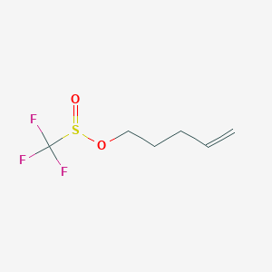 molecular formula C6H9F3O2S B14569818 Pent-4-EN-1-YL trifluoromethanesulfinate CAS No. 61795-03-7