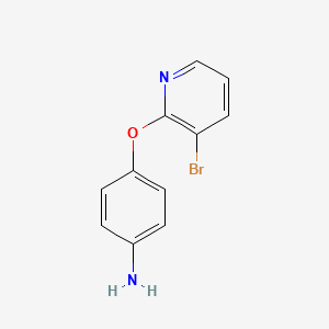 molecular formula C11H9BrN2O B1456985 4-(3-Bromopyridin-2-yloxy)benzenamine CAS No. 901925-53-9