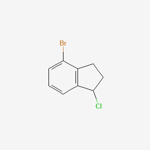 molecular formula C9H8BrCl B1456986 4-bromo-1-chloro-2,3-dihydro-1H-indene CAS No. 1056894-43-9