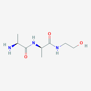 molecular formula C8H17N3O3 B14569866 L-Alanyl-N-(2-hydroxyethyl)-D-alaninamide CAS No. 61280-85-1
