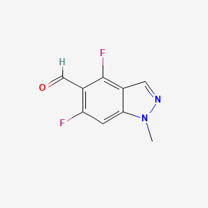 molecular formula C9H6F2N2O B1456987 4,6-difluoro-1-methyl-1H-indazole-5-carbaldehyde CAS No. 1185767-07-0
