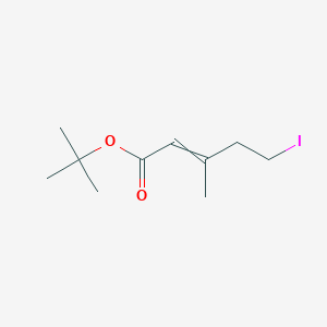 molecular formula C10H17IO2 B14569893 tert-Butyl 5-iodo-3-methylpent-2-enoate CAS No. 61685-08-3