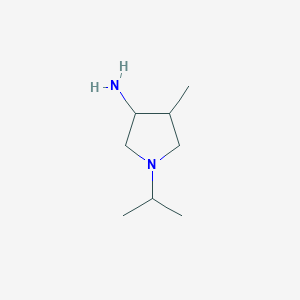 molecular formula C8H18N2 B1456990 4-Methyl-1-(propan-2-yl)pyrrolidin-3-amine CAS No. 1384427-79-5