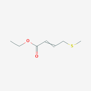 molecular formula C7H12O2S B14569925 Ethyl 4-(methylsulfanyl)but-2-enoate CAS No. 61784-46-1
