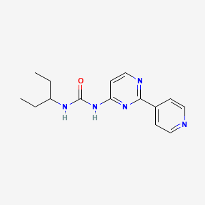 molecular formula C15H19N5O B14569938 N-Pentan-3-yl-N'-[2-(pyridin-4-yl)pyrimidin-4-yl]urea CAS No. 61310-24-5