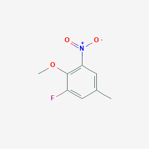 molecular formula C8H8FNO3 B1456994 1-Fluoro-2-methoxy-5-methyl-3-nitrobenzene CAS No. 708-04-3
