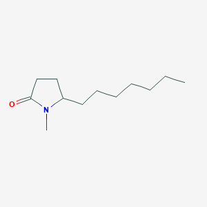 molecular formula C12H23NO B14569982 5-Heptyl-1-methylpyrrolidin-2-one CAS No. 61687-24-9