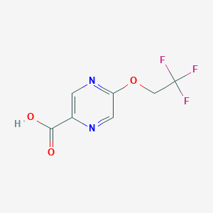 molecular formula C7H5F3N2O3 B1456999 5-(2,2,2-Trifluoroethoxy)pyrazine-2-carboxylic acid CAS No. 1174323-36-4