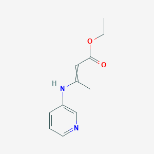 molecular formula C11H14N2O2 B14569999 Ethyl 3-[(pyridin-3-yl)amino]but-2-enoate CAS No. 61319-83-3