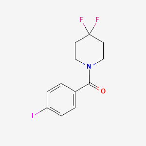 molecular formula C12H12F2INO B1457001 (4,4-Difluoropiperidin-1-yl)-(4-iodophenyl)-methanone CAS No. 1228778-07-1