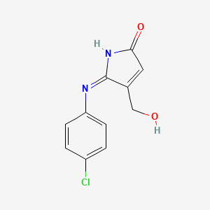 molecular formula C11H9ClN2O2 B14570014 5-(4-Chloroanilino)-4-(hydroxymethyl)-2H-pyrrol-2-one CAS No. 61610-41-1