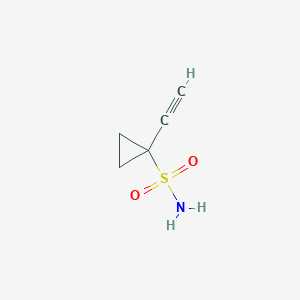 molecular formula C5H7NO2S B1457002 1-ethynylcyclopropane-1-sulfonamide CAS No. 1108658-43-0