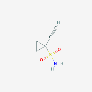 molecular formula C5H7NO2S B1457002 1-Ethynyl-cyclopropanesulfonic acid amide CAS No. 1108658-43-0