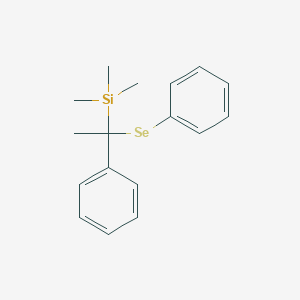 molecular formula C17H22SeSi B14570022 Trimethyl[1-phenyl-1-(phenylselanyl)ethyl]silane CAS No. 61634-66-0