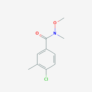 molecular formula C10H12ClNO2 B1457003 4-chloro-N-methoxy-N,3-dimethylbenzamide CAS No. 904923-60-0