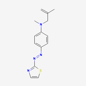 molecular formula C14H16N4S B14570041 N-Methyl-N-(2-methylprop-2-en-1-yl)-4-[(E)-(1,3-thiazol-2-yl)diazenyl]aniline CAS No. 61360-63-2