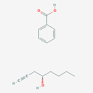 molecular formula C15H20O3 B14570051 benzoic acid;(4S)-oct-1-yn-4-ol CAS No. 61303-38-6