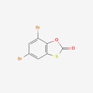 molecular formula C7H2Br2O2S B14570065 5,7-Dibromo-2H-1,3-benzoxathiol-2-one CAS No. 61268-40-4