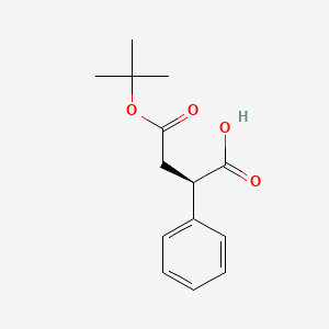 molecular formula C14H18O4 B1457007 (R)-4-Tert-butoxy-4-oxo-2-phenylbutanoic acid CAS No. 1229381-08-1