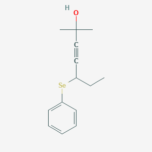 molecular formula C14H18OSe B14570105 2-Methyl-5-(phenylselanyl)hept-3-yn-2-ol CAS No. 61713-51-7
