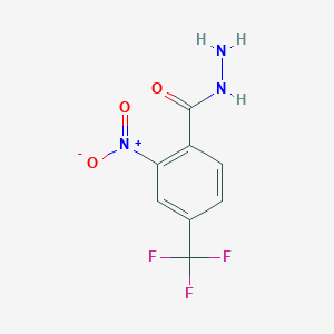 molecular formula C8H6F3N3O3 B1457011 2-Nitro-4-(trifluoromethyl)benzohydrazide CAS No. 830334-29-7