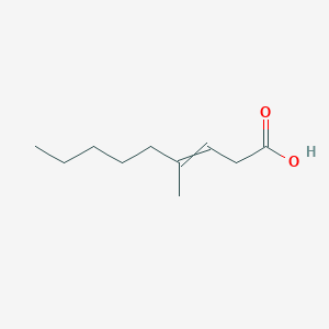 molecular formula C10H18O2 B14570125 4-Methylnon-3-enoic acid CAS No. 61271-90-7