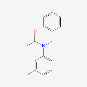 molecular formula C16H17NO B14570146 Acetamide, N-(3-methylphenyl)-N-(phenylmethyl)- CAS No. 61667-87-6
