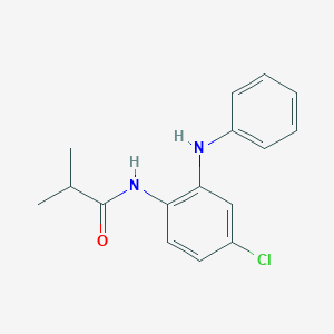 molecular formula C16H17ClN2O B14570188 N-(2-Anilino-4-chlorophenyl)-2-methylpropanamide CAS No. 61598-78-5