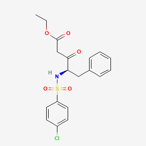 molecular formula C19H20ClNO5S B1457021 ethyl (4R)-4-{[(4-chlorophenyl)sulfonyl]amino}-3-oxo-5-phenylpentanoate CAS No. 957129-24-7