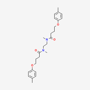 molecular formula C26H36N2O4 B14570249 N,N'-(Ethane-1,2-diyl)bis[N-methyl-4-(4-methylphenoxy)butanamide] CAS No. 61797-43-1