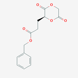 molecular formula C14H14O6 B1457027 (2S)-3,6-Dioxo-1,4-dioxane-2-propanoic acid benzyl ester CAS No. 872139-38-3
